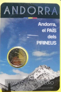 2 EURO ANDORA 2017 GÓRY KRAJ PIRENEJSKI MENNICZA