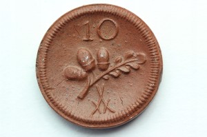 10 PFENNIG MUNSTERBERG ZIĘBICE 1921 - CERAMIKA