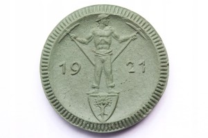 MARKA WALDENBURG WAŁBRZYCH 1921 - GÓRNIK CERAMIKA