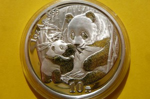 10 YUAN CHINY 2005 PANDA WIELKA Ag 999 Oz RARYTAS