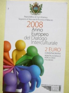 2 EURO SAN MARINO 2008 DIALOG MIĘDZYKULTUROWY UNC