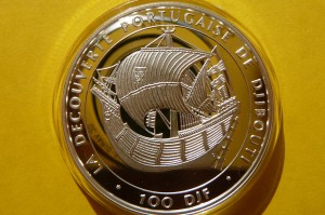 *100 FRANK DŻIBUTI 1996 ŻAGLOWIEC KARAKA Ag 925 Oz