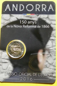 2 EURO ANDORA 2016 150 LAT NOWA REFORMA MENNICZA