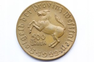 500 MAREK NIEMCY WESTFALIA 1922 STEIN KOŃ STAN NR1