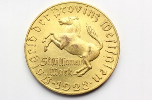 5 MLN MAREK NIEMCY WESTFALIA 1923 STEIN KOŃ nr.1