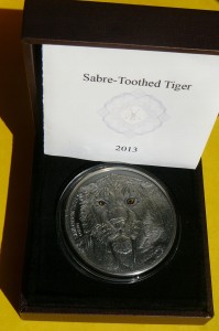 BURKINA FASO 1000 FR 2013 TYGRYS SZABLOZĘBNY RZADKA