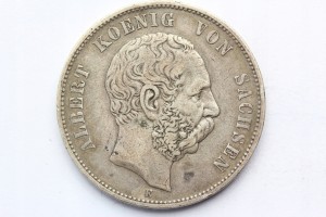 5 MAREK KAISERREICH SAKSONIA 1875 E ALBERT STAN!!
