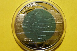 5 EURO LUKSEMBURG 2009 ZAMEK VIANDEN RZADKA Ag+CE