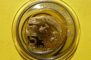 5 EURO LUKSEMBURG 2021 JASZCZURKA ZWINKA RZADKA Ag