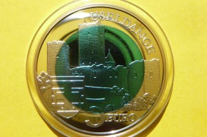 5 EURO LUKSEMBURG 2017 ZAMEK USELDANGE Ag 925 NIOB
