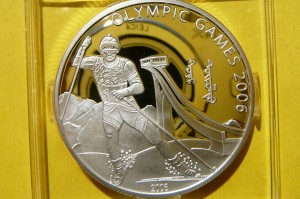 500 TUGRIK MONGOLIA 2006 NARCIARSTWO OLIMPIADA Ag
