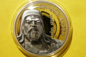 1000 TUGRIK MONGOLIA 2014 CZYNGIS CHAN RZADKA 3D