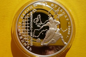 3 RUBLE ROSJA 2000 EURO UEFA PIŁKA NOŻNA- 3TYS SZT