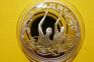 3 RUBLE ROSJA 2008 PŁYWANIE SYNCHRONICZNE OLIMPIADA PEKIN