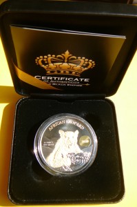 5 CEDIS GHANA 2020 LEOPARD AFRICAN Ag/Au999 RUTHEN