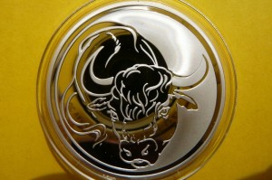 3 RUBLE ROSJA 2009 - WÓŁ OX LUNAR KSIĘŻYCOWY -34g