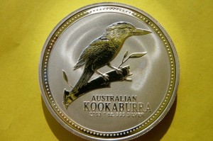 1$ AUSTRALIA 2003 PTAK KOOKABURRA CZYSTE SREBRO 999 UNCJA