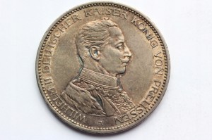 3 MARKI KAISERREICH PRUSY 1914 - WILHELM II STAN!!