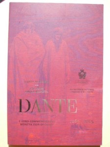 2 EURO -SAN MARINO 2015- POETA DANTE ALIGHIERI UNC