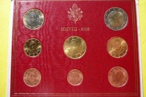 KMS EURO-WATYKAN 2008-PAPIEŻ BENEDYKT XVI-MENNICZE