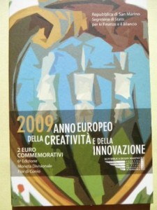 2 EURO SAN MARINO 2009 ROK KREATYWNOŚĆ INNOWACJA