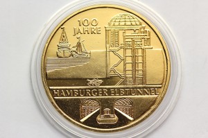 *10 EURO NIEMCY 2011 - TUNEL W HAMBURGU 24K ZŁOTO