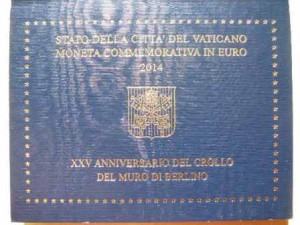 2 EURO WATYKAN 2014 UPADEK MURU BERLIŃSKIEGO - UNC