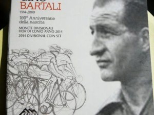 KMS + 5 EURO SREBRO SAN MARINO 2014 GINO BARTALI