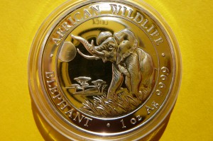 100 SHILL SOMALIA 2016 SŁOŃ PROOF SREBRO 999 UNCJA