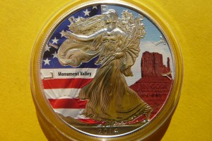 1$ USA 2014 BOGINI WOLNOŚCI MONUMENT VALLEY Ag Oz