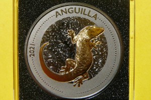 1$ ANGUILLA 2021 JASZCZURKA Ag/Au Oz RUTHEN +CER