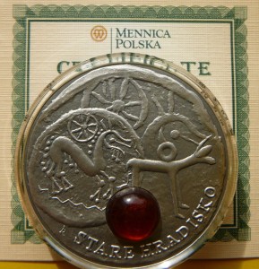 1$ NIUE 2010 STARE HRADISKO SZLAK BURSZTYNOWY +CER