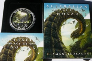 1$ AUSTRALIA 2015 ERA DINOZAURÓW DIAMANTINAZAUR Ag