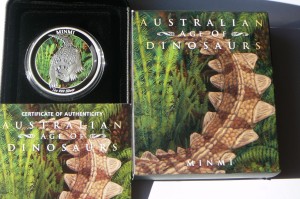 1$ AUSTRALIA 2015 ERA DINOZAURÓW MINMI KOLOR Ag999