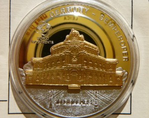 10$ COOK 2009 SEMPEROPER DREZNO NIEMCY Ag 999 Oz+C