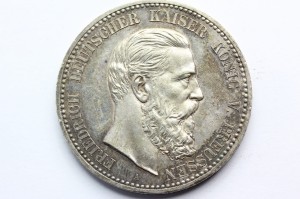 5 MAREK KAISERREICH PRUSY 1888 FRYDERYK STAN 1- 