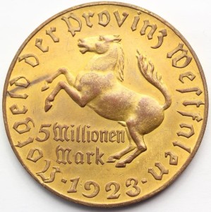 5 MLN MAREK NIEMCY WESTFALIA 1923 STEIN KOŃ nr.6