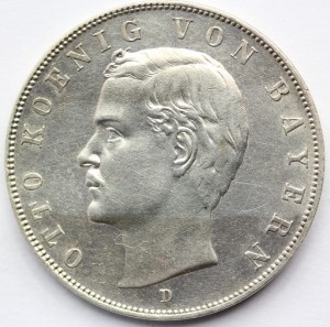 3 MARKI KAISERREICH BAWARIA 1910 OTTO STAN! Nr.1