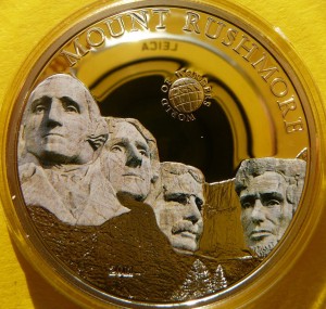 5$ PALAU 2011 GÓRA RUSHMORE USA DAKOTA CUDA ŚWIATA