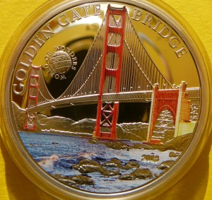 5$ PALAU 2013 SAN FRANCISCO GOLDEN GATE BRIDGE CUDA ŚWIATA