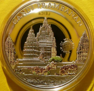  5$ PALAU 2014 INDONEZJA ŚWIĄTYNIA PRAMBANAN CUDA ŚWIATA