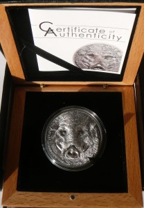 500 TUGRIK MONGOLIA 2018 DZIK RZADKA Ag 999 Oz +CER