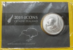 1$ NOWA ZELANDIA 2011 KIWI SREBRO 999 UNCJA LIMIT