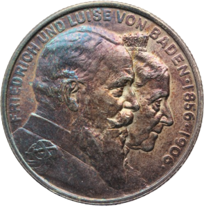 2 MARKI BADENIA 1906 ZŁOTE GODY FRYDERYK I i LUIZA Nr.01