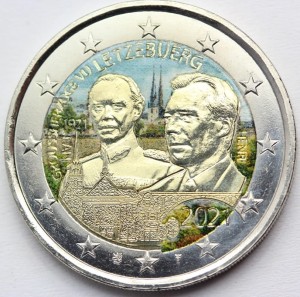 *2 EURO LUKSEMBURG 2021 URODZINY KSIĘCIA JANA KOLOR