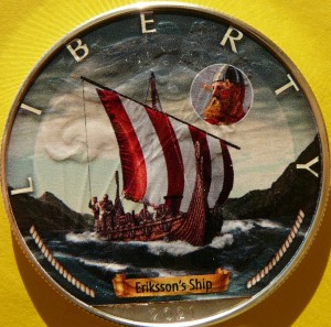 1$ USA 2021 LIBERTY ŻAGLOWIEC ERKISSON SHIP WIEK ŻAGLI