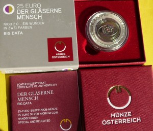 25 EURO AUSTRIA 2020 OCHRONA DANYCH RODO Ag + NIOB