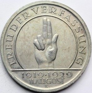  5 MAREK WEIMAR 1929 E HINDENBURG KONSTYTUCJA Nr.8 