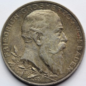 2 MARKI KAISERREICH BADENIA 1902 FRYDERYK I Nr.6