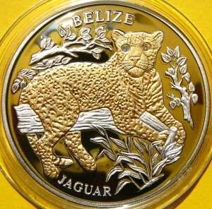 10$ LIBERIA 2005 PUMA JAGUAR BELIZE SREBRO 999 +BRYLANT